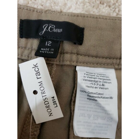 J. Crew~ Woman Size 12~ Gray/Green Ankle Casual Nordstrom Pants 100% Cotton NWOT - Picture 9 of 12